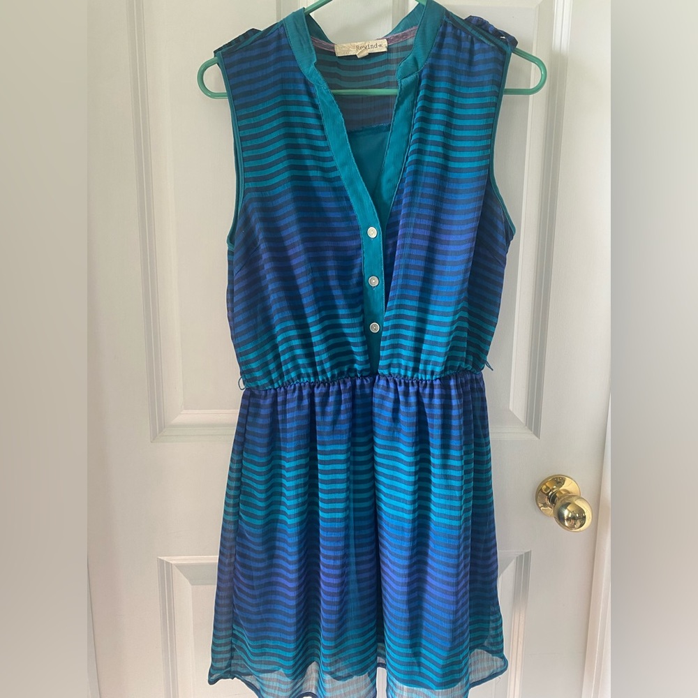 Rewind striped sleeveless dress